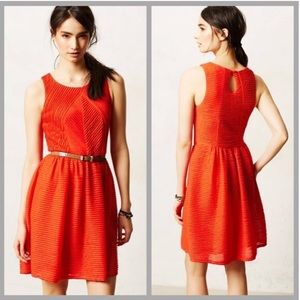 Anthropologie Bordeaux Textured Tank Dress
